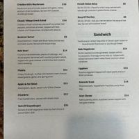 New vegetarian menu  at Copenhagen European Kitchen & Bakery in Katy