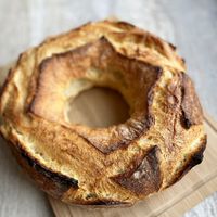 Me favourite crispy Couronne bread, it's vegan. at Baguette & Co. in Yerevan
