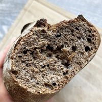 Delivered fresh Black bread, soooo yummy! at Baguette & Co. in Yerevan