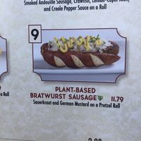 Bratwurst Sausage on Pretzel Bun  at Walt Disney World - B.B. Wolf's Sausage Co - Kiosk in Lake Buena Vista