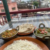 Several vegan Currys.  at Shankara Vegis in Agra