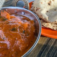 Kadhai potatoes with chapati at Shankara Vegis in Agra