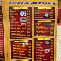 Menu  at Shankara Vegis in Agra