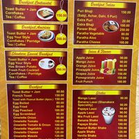 Menu  at Shankara Vegis in Agra