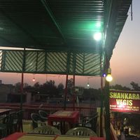 Roof top overlooking Agra & the Taj Mahal at Shankara Vegis in Agra