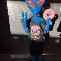 My new boyfriend   at DEN - Voodoo Doughnut - Concourse B in Denver