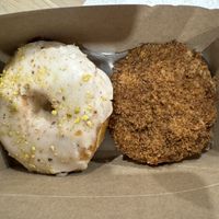 Rose Pistachio and Carrot Cake Donuts   at bloomer's in Burlington