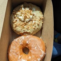 Glazed and key lime pie donuts at bloomer's in Burlington