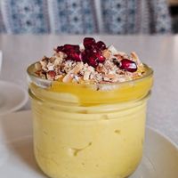 Mango pudding at Anokhi Cafe in Jaipur