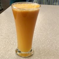 Carrot and orange juice at Anokhi Cafe in Jaipur