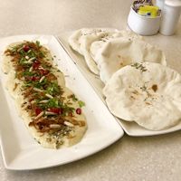 Houmous plate at Anokhi Cafe in Jaipur