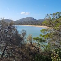 The view at Richardson's Bistro in Coles Bay