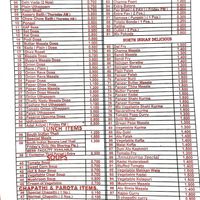 Menu page 2 of 2  at Annapurna Restaurant in Salalah