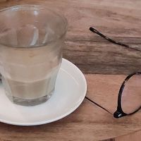 A Maple Latte and a break during reading. at Full Circle Coffee in Ghent