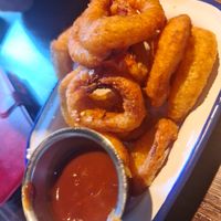 Onion rings at BrewDog Pentridge in Coburg