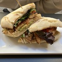 Smoked tofu sandwich  at Mala Leche in Malaga