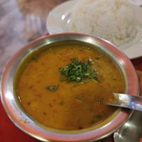Yellow daal (lentils) with rice at Kohinoor Indian Restaurant in Koh Samui