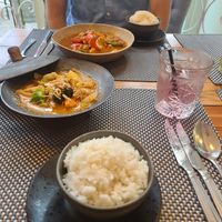 Rice and curry at Giggling Squid in Harrogate