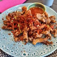 Salt and chilli mushrooms at Giggling Squid in Harrogate