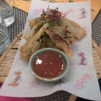 Veg Spring Rolls at Giggling Squid in Harrogate