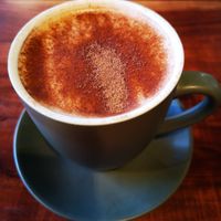 Hot Chocolate made with oat milk at Crunchbox Leederville in Leederville