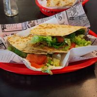 Piadina with salad and Heura chick'n at Ina Espai de Cafè i Piadina in Barcelona