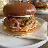 Korean mushroom burger  at Nooch Bar and Kitchen in Stirling