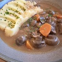Mushroom and red wine stew   at Nooch Bar and Kitchen in Stirling