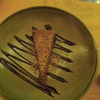 Dark chocolate cheesecake at Nooch Bar and Kitchen in Stirling