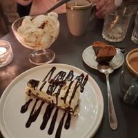 Creme brulé ice cream and cream egg cheesecake at Nooch Bar and Kitchen in Stirling