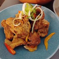 Crispy salt and pepper oyster mushrooms  at Nooch Bar and Kitchen in Stirling