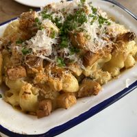 Mac & cheese with added smoked tofu - delicious & creamy   at Nooch Bar and Kitchen in Stirling