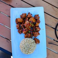 Orange chicken at Vegan District Asian Eatery in Loma Linda