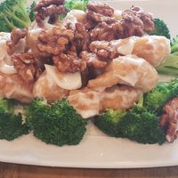 Walnut Shrimp at Vegan District Asian Eatery in Loma Linda