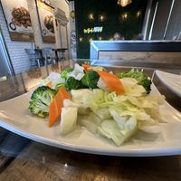 Steamed veggies  at Vegan District Asian Eatery in Loma Linda