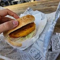Vegan Chicken Burger at Apurabarriles in El Chorro