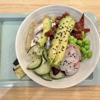 Vegan poke bowl with heura   at Healthy Poke in Malaga