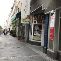 Walking street next to hauptbahnhof at Cassius Garten in Bonn