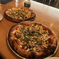 The only vegan menu item- vegan pizzaa  at Wooden City Spokane in Spokane