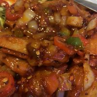 Schezwan mock chick’in   at Gerrard's Corner in London