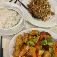Sweet and sour chicken and vermicelli noodle   at Gerrard's Corner in London