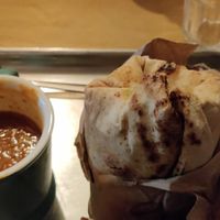 Veggies wrap and soup of the day at Tang in Dublin