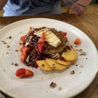 Vegan pancakes with hazelnut butterr  at Tang in Dublin