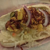 Hot dog. Homemade and so good! at Vega 10 in Sevilla