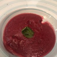 Totally recommended! Next level beetroot soup!!  at Vega 10 in Sevilla