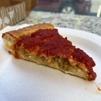 Vegan cheese, vegan sausage deep dish. Incredible   at Sarpino's Pizzeria - W Diversey Pkwy in Chicago