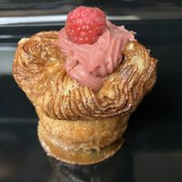 croissant muffin with raspberry creme filling. To die for!!  at Maison Macha in Culver City
