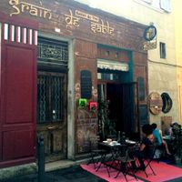 Restaurant front at Grain de Sable in Marseille