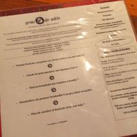 This week's menu at Grain de Sable in Marseille