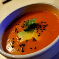 Crema de tomate 🍅 at Aroiris Cocina Creativa in Filandia